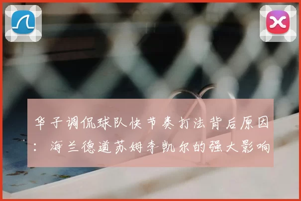 华子调侃球队快节奏打法背后原因：海兰德道苏姆李凯尔的强大影响力